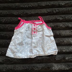 Polka Dot Tank Top with Pink Accents